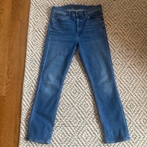 MOTHER 28 Mid Rise Dazzler Ankle Jeans Wish On A Star Blue Straight EUC